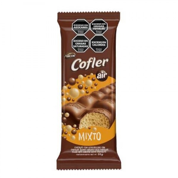 Cofler Air Chocolate Mixto Aireado 55gr