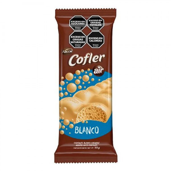 Cofler Air Chocolate Blanco Aireado 100gr