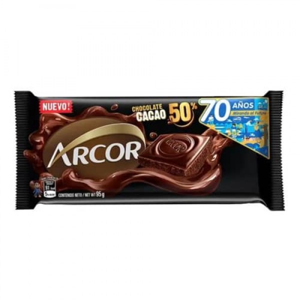 Arcor Chocolate 50% Cacao 95gr