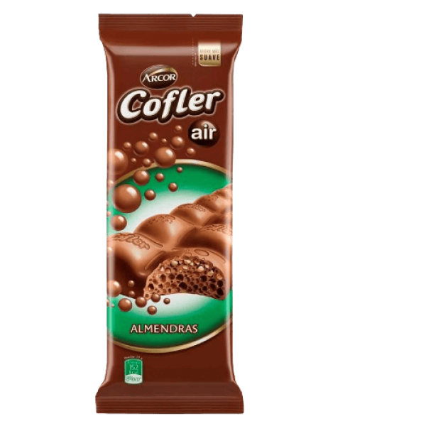 Cofler Air Chocolate Con Almendras Aireado 100gr
