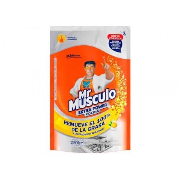 Mr Musculo Extra Power Cocina Limpiador Liquido Fragancia Limon 900cm