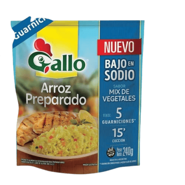 Gallo Arroz Preparado Mix De Vegetales 240gr