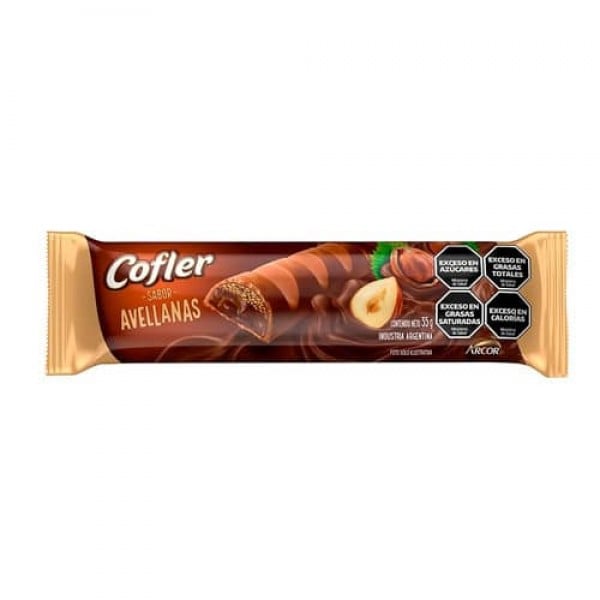 Cofler Chocolate Con Leche Relleno Sabor Avellanas 35gr