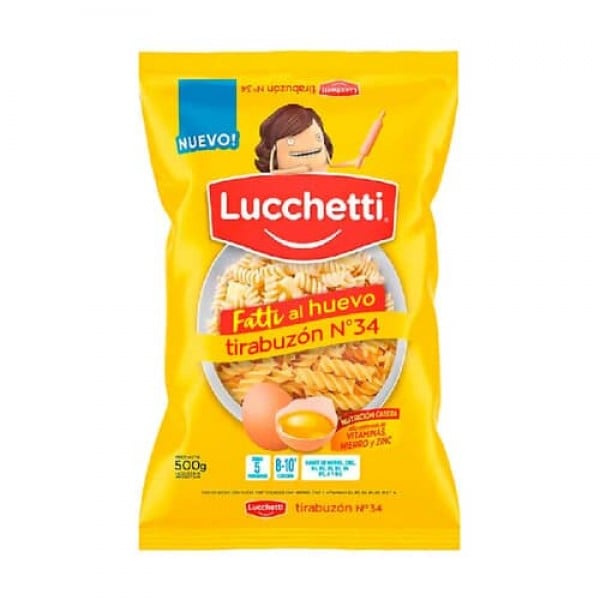 Lucchetti Fideos Secos Tirabuzon Nº34 500gr