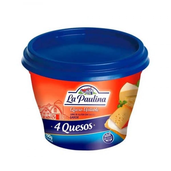 La Paulina Queso Untable Sabor 4 Quesos 190gr