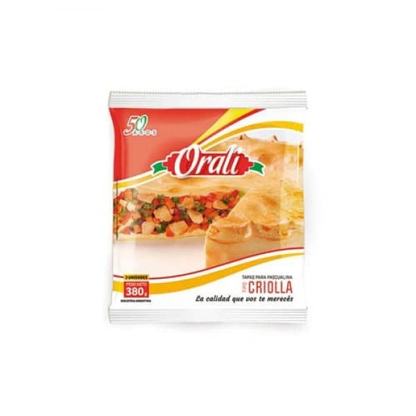 Orali Tapa Para Pascualinas Criolla 2 Unidades 380gr