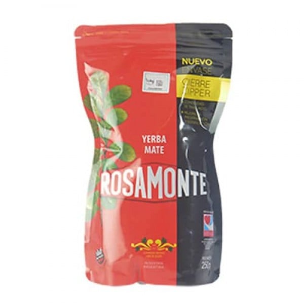 Rosamonte Yerba Mate Con Palo Cierre Zipper 250gr