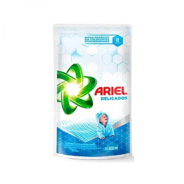 Ariel Delicados Liquido Para Lavar Ropa Blanca Y De Color 800ml