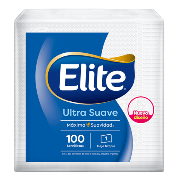 Elite Servilletas Ultra Suave 100 Unidades
