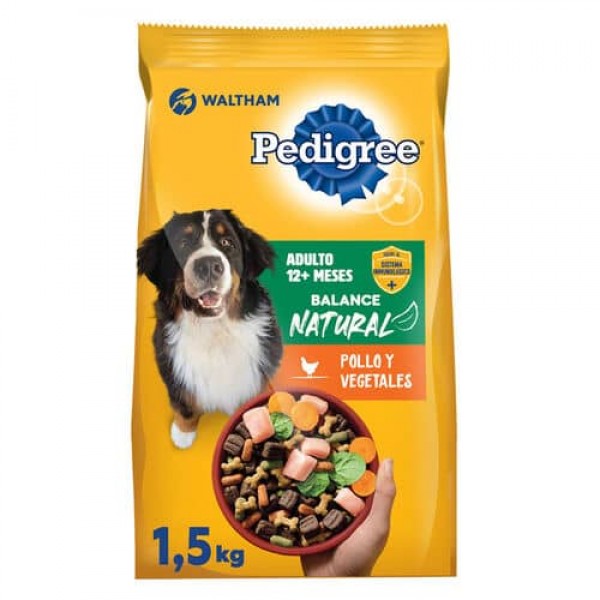 Pedigree Balance Natural Alimento Para Perros Sabor Pollo Y Vegetales Adultos 1,5kg