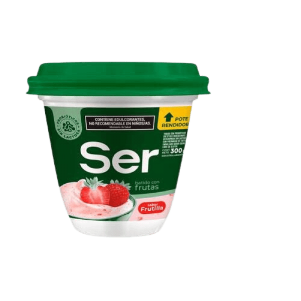 Ser Yogur Batido Con Frutas Sabor Frutilla 300gr