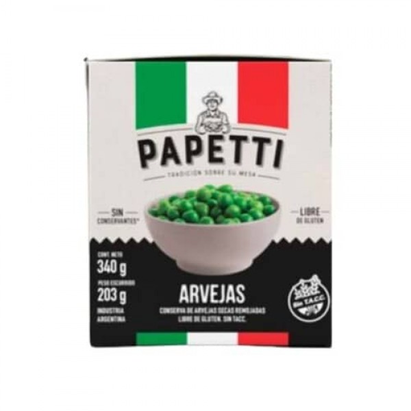 Papetti Conserva De Arvejas 340gr