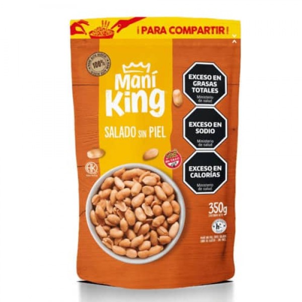 Mani King Mani Salado Sin Piel 350gr