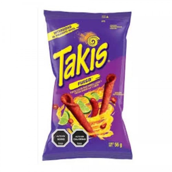 Takis Fuego Snack Con Sabor Aji Picante Y Limon 49gr