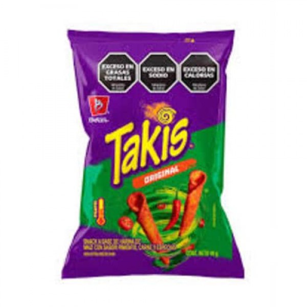 Takis Original Snack Con Sabor Pimiento,Carne Y Especias 49gr