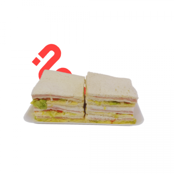 Sandwich Triple Americano Blanco x Unidad