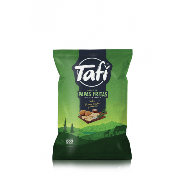 Tafi Snack De Papas Fritas Sabor Crema Acida Y Cebolla 100gr