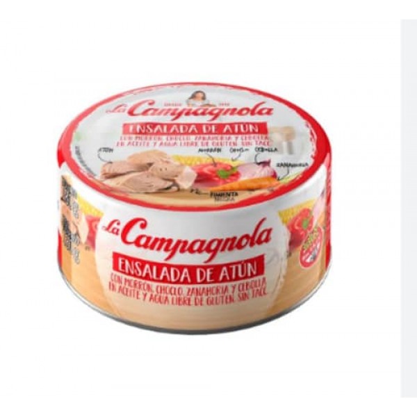 La Campagnola Ensalada De Atun Con Morron,Arveja,Zanahoria Y Cebolla En Agua Y Aceite 180gr