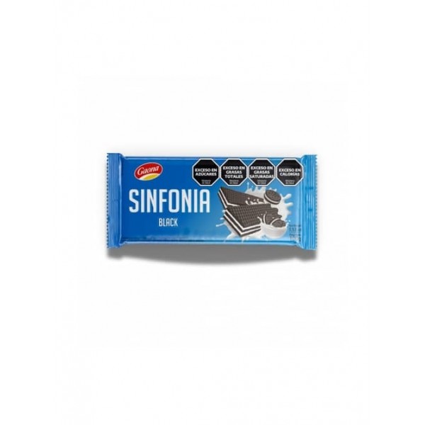 Sinfonia Black Obleas Dulces Con Cacao Con Relleno Sabor Vainilla 100gr