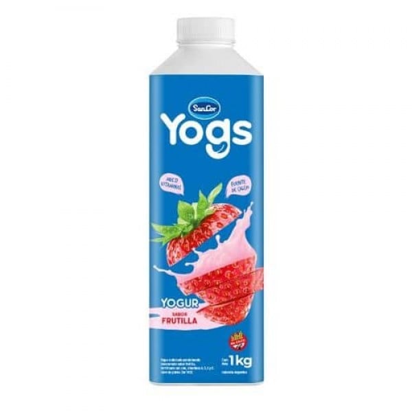 Yogs Yogur Bebible Sabor Frutilla 1kg