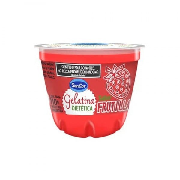 Sancor Gelatina Dietetica Sabor Frutilla 110gr