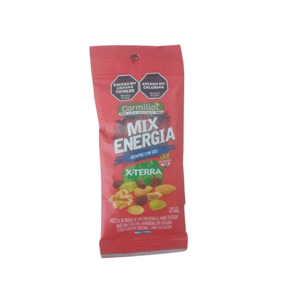 Cormillot Mix Energia Pasas De Uva,Mani Tostado,Nuez,Almendras y Pistacho 40gr