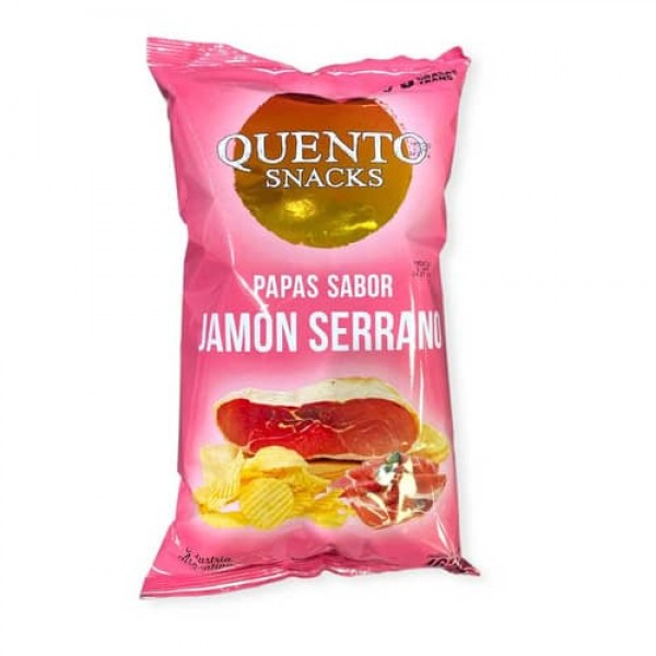 Quento Snacks Papas Sabor Jamon Serrano 162gr