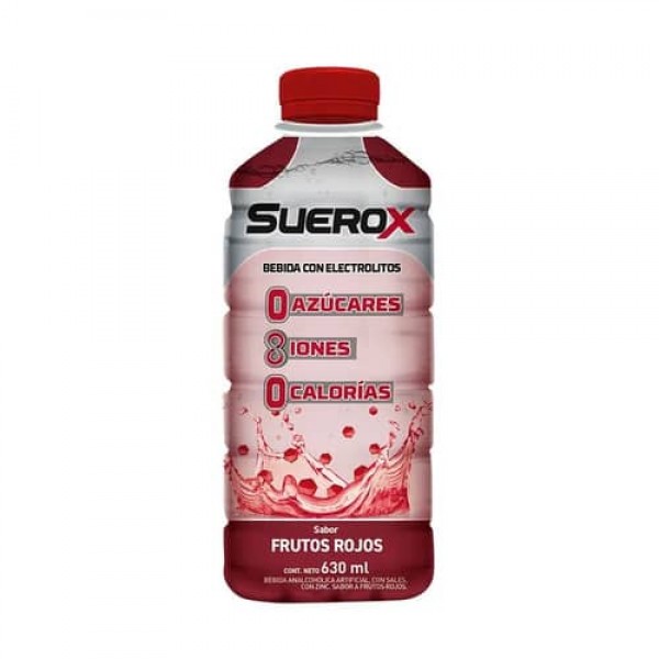 Suerox Bebida Analcoholica Sabor Frutos Rojos 630ml