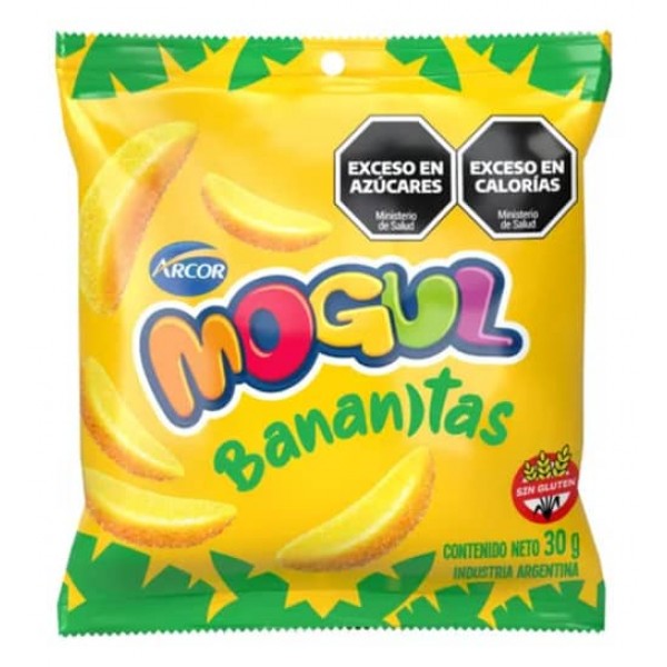 Mogul Bananitas Pastillas De Goma Sabor A Banana 30gr