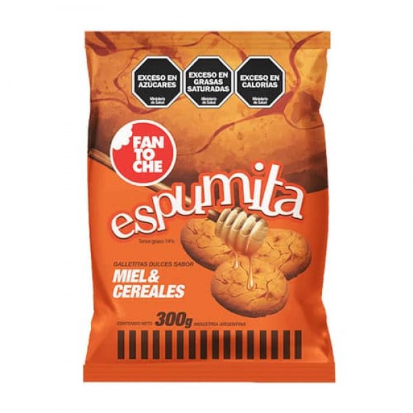 Fantoche Espumita Galletitas Dulces Sabor Miel 300gr