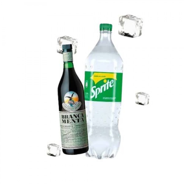 Combo Branca Fernet Menta 750ml + Sprite Gaseosa Lima Limon 2.25L