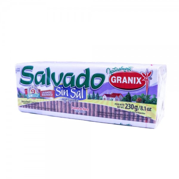 Granix Galletitas Crackers Con Salvado Sin Sal Agregada 230gr