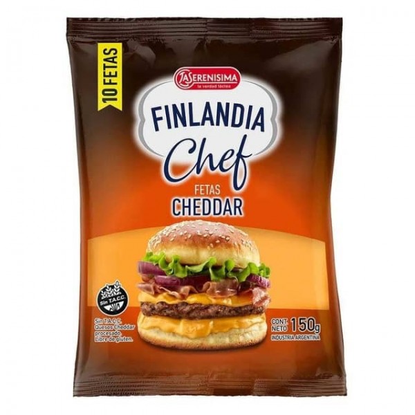 Finlandia Chef Queso Cheddar en Fetas 150gr