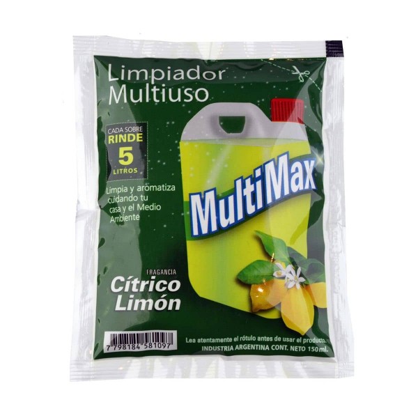 Multimax Limpiador Multiuso Fragancia Citrico Limon Rinde Por 5L 150ml