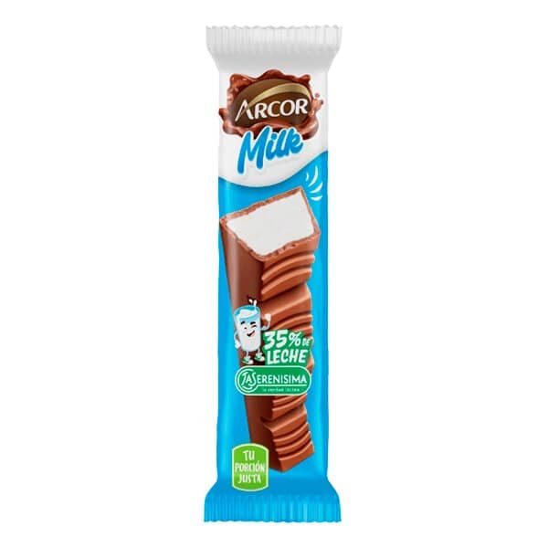 Arcor Milk Tableta de Chocolate con Leche y Chocolate Blanco 12gr