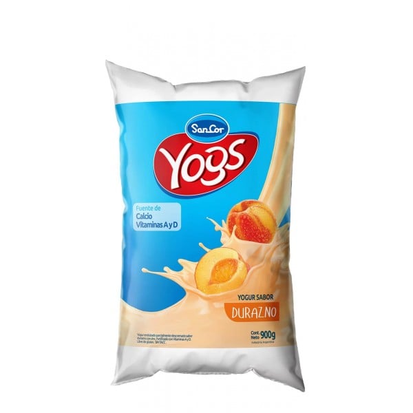 Yogs Yogur Bebible Sabor Durazno Multivitaminas Sachet 900gr