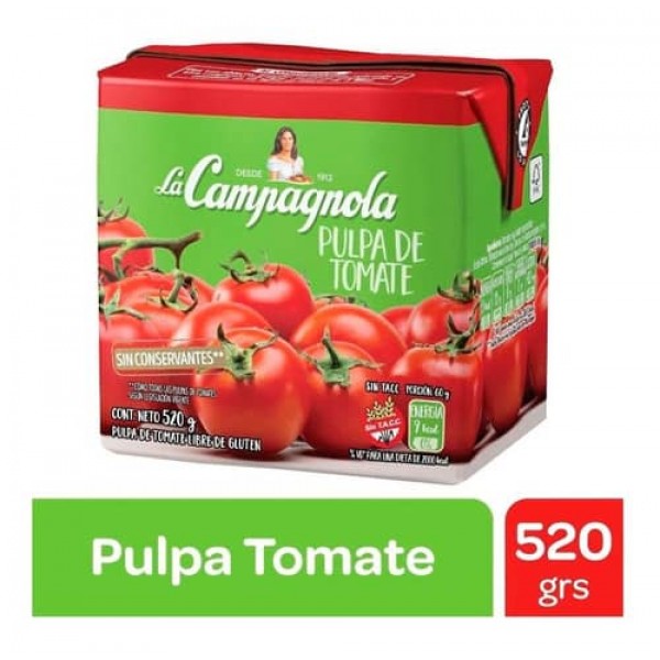 La Campagnola Pulpa de Tomate Sin Conservantes 520gr
