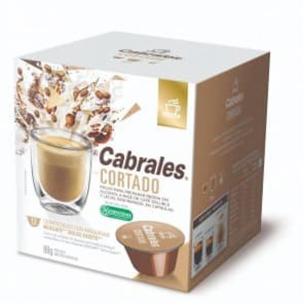 Cabrales Cafe Soluble y Leche Descremada en Capsulas Cortado 12 Unidades 75gr
