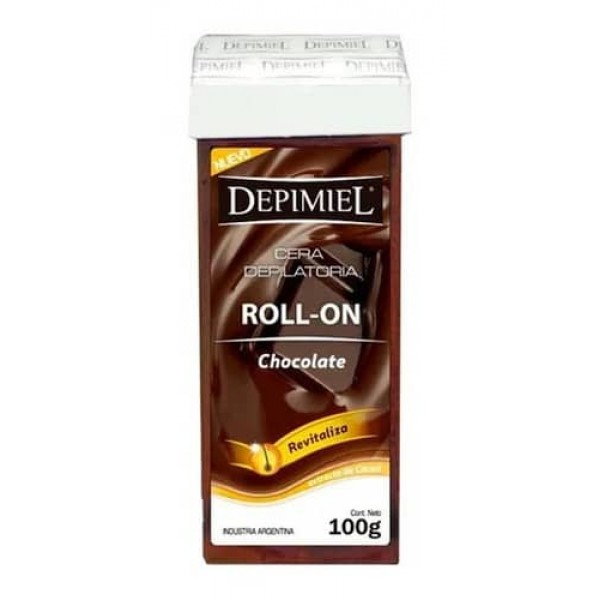 Depimiel Cera Depilatoria Roll-On Chocolate con Extracto de Cacao 100gr