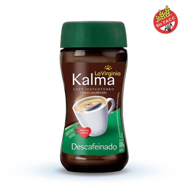 La Virginia Kalma Cafe Instantaneo Descafeinado Torrado Equilibrado Frasco 100gr