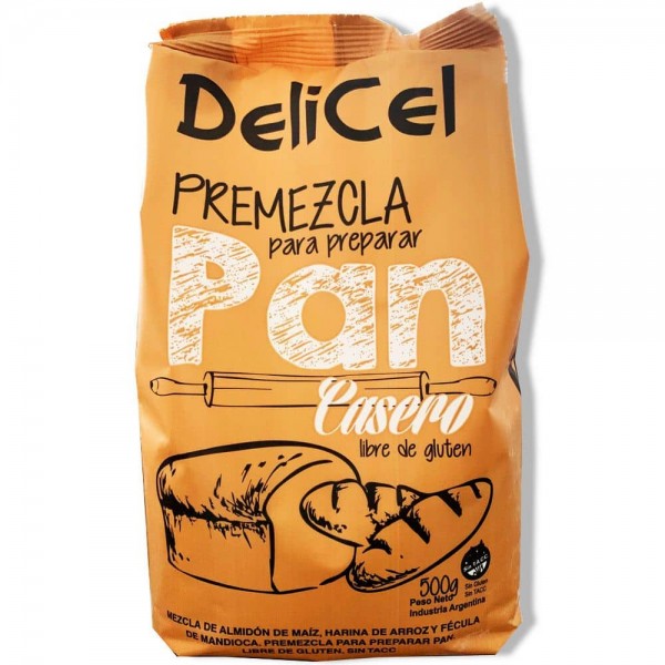 Delicel Premezcla Para Preparar Pan Casero 500gr