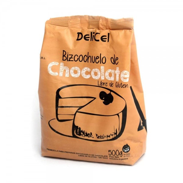 Delicel Premezcla Para Preparar Bizcochuelo de Chocolate 500gr