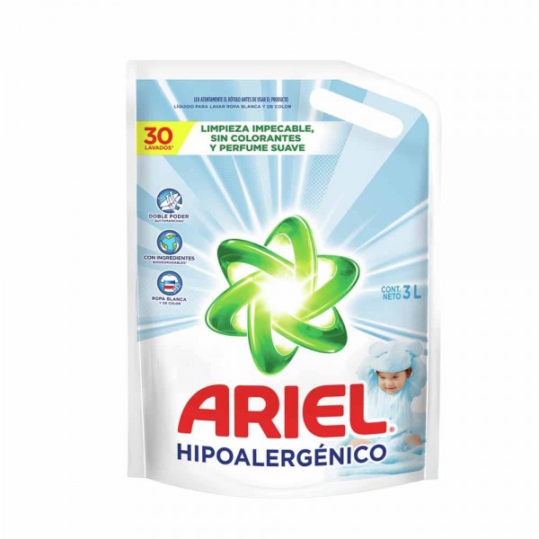 Ariel Jabon Liquido Hipoalergenico 3L
