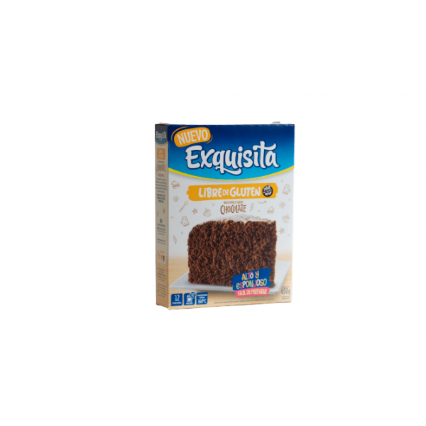 Exquisita Polvo Para Preparar Bizcochuelo Sabor Chocolate 12 Porciones 450gr