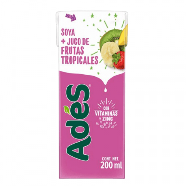 Ades Soja Con Jugo de Frutas Tropicales 200ml