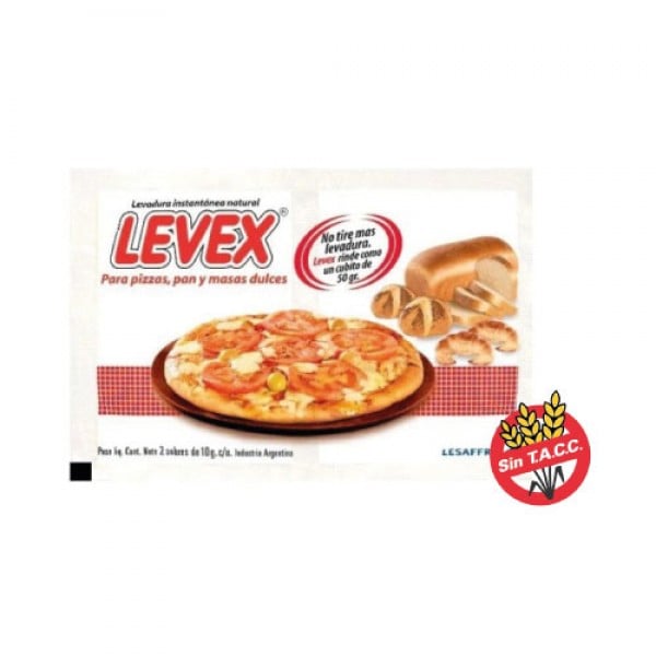 Levex Levadura Instantanea Seca Natural 2 Sobres de 10gr c/u