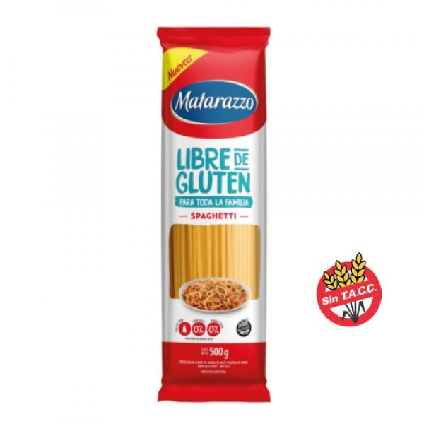 Matarazzo Fideos Spaguetti Libre De Gluten 500gr