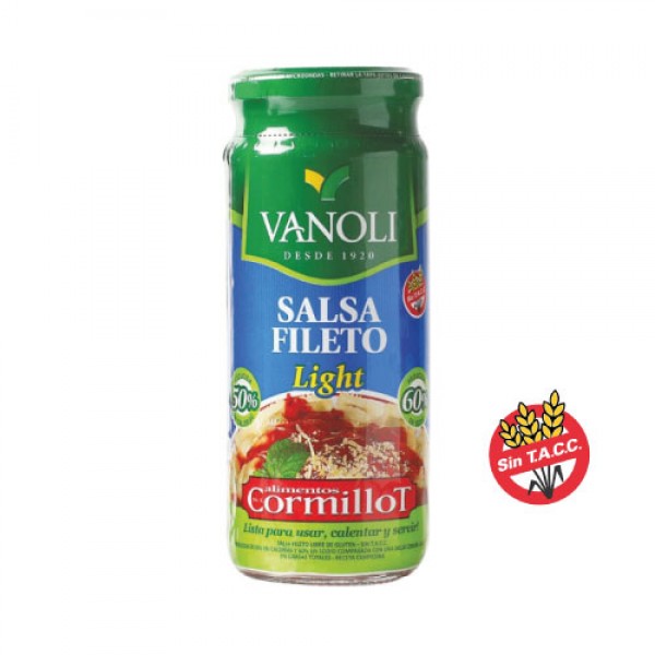 Vanoli Cormillot Salsa Fileto Light 340gr