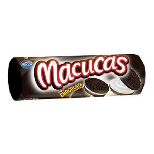 Macucas Galletitas Dulces Sabor Chocolate Con Relleno De Limón 110gr