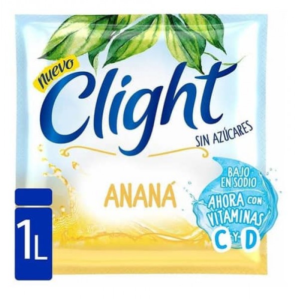 Clight Jugo En Polvo Sabor Anana Con Vitaminas C Y D 7gr